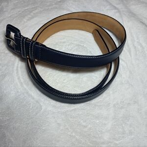 Genuino Leather Made In Italy Talbots Navy Leather Belt